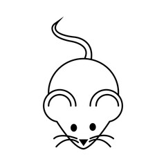 mouse icon, rat, mice thin line symbols for web and mobile phone on white background