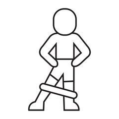 Exercise bands icon. Elastic resistance band linear pictogram. Concept of body muscle workout, intensive home training and fitness activity