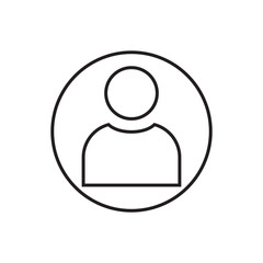 User icon set. Line and glyph user avatar. Profile user