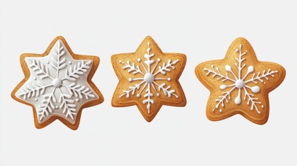 Gingerbread cookies. isolated object, transparent background