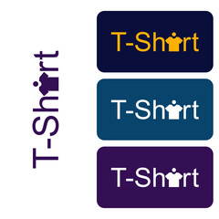 Creative and modern T-SHIRT letter logo with t-shirt symbol
