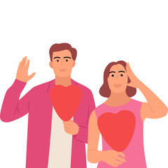 Fototapeta premium Valentine Couples Illustration