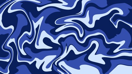 Abstract background of random blue wave line texture. Blue liquid abstract wallpaper