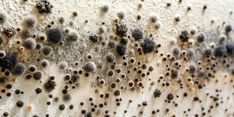 Close-up of black mold spores growing on a wall surface, mold, spores, black, fungus, toxic, indoor, growth, health, household