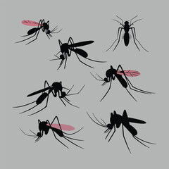 Mosquito Icon Flat Graphic Design 