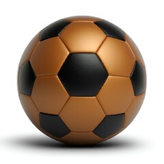 Fototapeta premium Soccer ball, soccer ball isolated on white background, clipping path, full field depth, football black and orange.