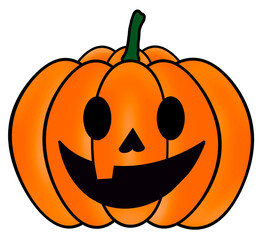 Halloween Pumpkin, Ghost Pumpkin, Orange Pumpkin with smile for designing in Halloween