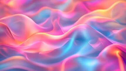 Obraz premium Abstract colorful holographic waves background.