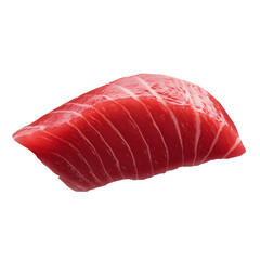 fresh slice of tuna sashimi isolated on transparent background Generative Ai.
