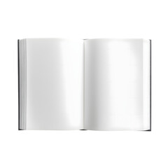 open book with blank isolated on transparent background Generative Ai.