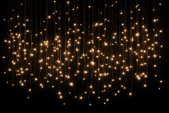 A mesmerizing cascade of twinkling string lights, creating a magical and enchanting atmosphere