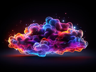 Obraz premium Superb cloud illustration with rgb color