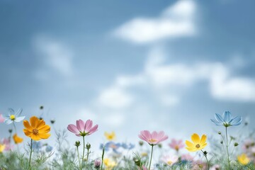 Fototapeta premium Close-up of Daffodils growing in a park, Frederikshavn, Jutland, Denmark. Beautiful simple AI generated image