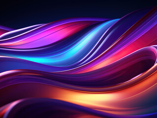 Fototapeta premium Eye catching Neon Colors Swirling Flow