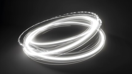 Fototapeta premium Abstract Circular Light Trails On Black Background