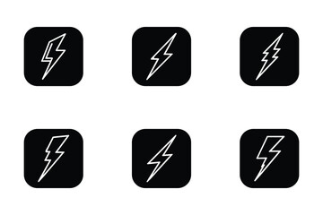 Flash icon bundle set in creative vector style