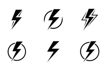 Flash icon bundle set in creative vector style