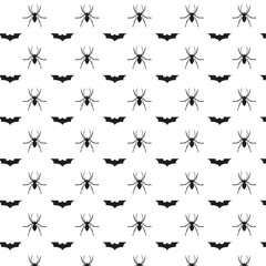 The attractive black bat and spider pattern repeat pattern is suitable for printing on fabric 
Printing on sacks and advertising banners of wallpaper stores and....