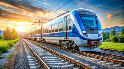 Fototapeta premium Hydrogen fuel transport by rail , hydrogen, fuel, transport, rail, train, alternative energy