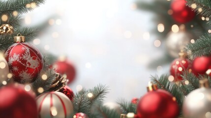 Fototapeta premium ã¯ãªã¹ãã¹ãèæ¯ãã³ãã¼ã¹ãã¼ã¹ï½Christmas, background, copy space. transparent background