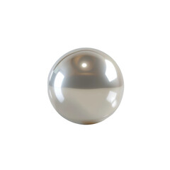 3d silver ball isolated on white background