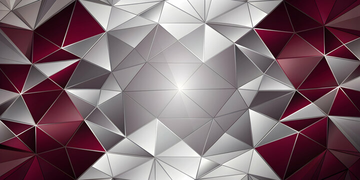 Soft silver and maroon geometric polygon art design, polygon, geometric, abstract, soft, silver, maroon, elegant, modern