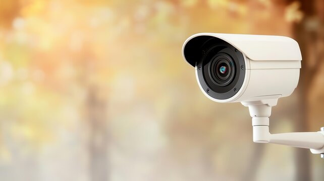 Modern infrared camera installed in a rural community for wildlife monitoring, wildlife security, infrared technology