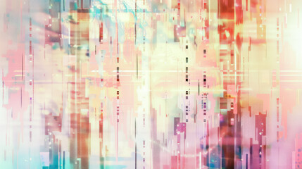 Fototapeta premium Abstract, colorful, digital, glitch, pixelated, background, unique, vibrant, geometric, patterns, concept