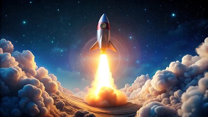 宇宙に打ち上げられるロケットは、暗号通貨市場の成長を象徴しています。