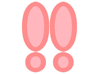 落書き風びっくりマークのイラスト素材