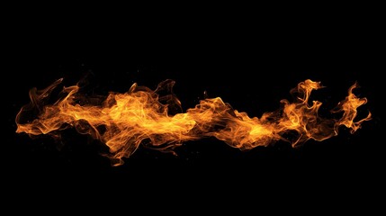 Obraz premium Dynamic flame movement captured in stunning detail, showcasing vibrant colors against a dark background for dramatic effect.