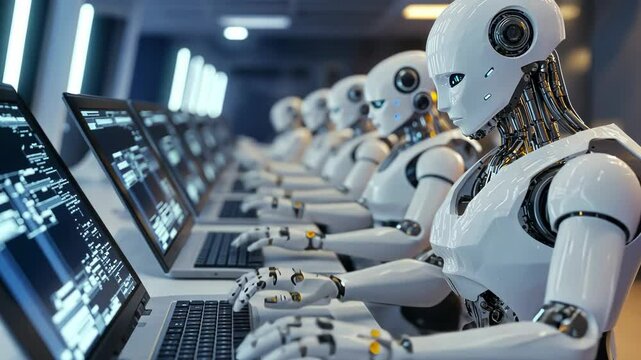Futuristic Robotic Workforce in Action