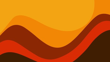 fall autumn aesthetic background with vibrant abstract wavy lines in burnt orange, mustard yellow, and forest green.