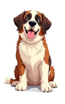 dog saint bernard cartoon