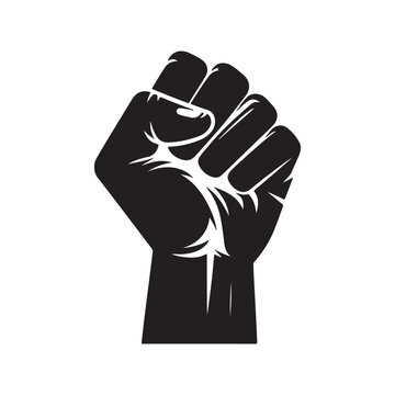 recommend clip art: hand fist silhouette vector illustration