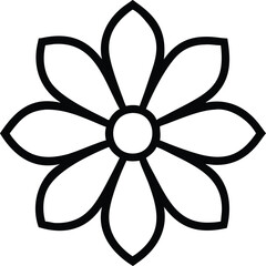 Stylish Floral Outline-Elegant and Minimalist Flower Design