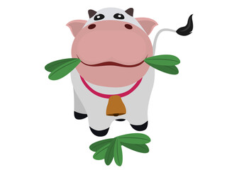 cows on a white background.