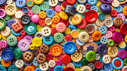 Colorful button assortment for craft projects and DIY creations , sewing, crafting, buttons, colorful, variety, array