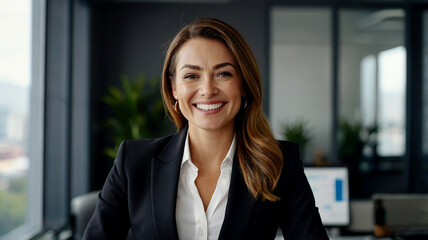 Successful Senior Businessman and woman Consultant Smiling in Modern Office Building