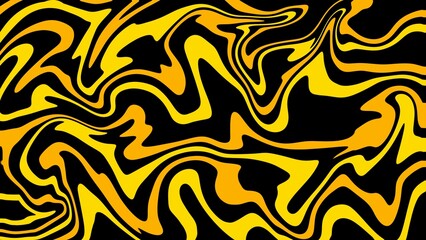 Abstract background of random yellow wave line texture. Yellow liquid abstract wallpaper