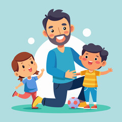 Father's Day vector flat design
