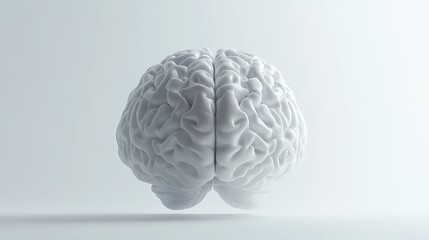 Human Brain: A 3D Render of a White Brain