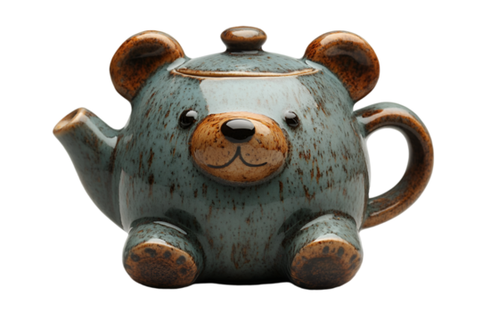 a tea pot shaped like a bear. 