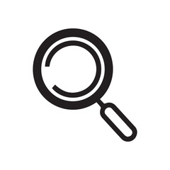 magnifying glass black and white icons on a background design.