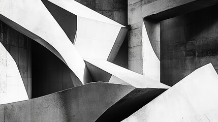 Fototapeta premium A black and white photo of a geometric design with a geometric pattern