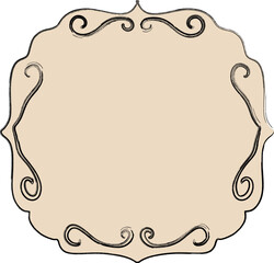 Exquisite decorative frame with swirls decoration.