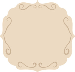 Exquisite decorative frame with swirls decoration.