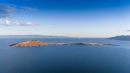 Fototapeta premium Aerial view of&nbsp;Ekinlik island, Turkey. Avsa Island view from sea in Turkey.