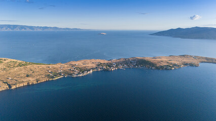 Fototapeta premium Aerial view of&nbsp;Ekinlik island, Turkey. Avsa Island view from sea in Turkey.