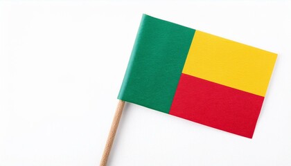 小さな紙のベナン共和国の国旗（small paper Benin flag）
